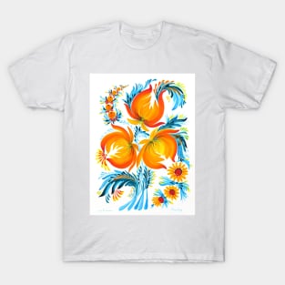 Sunny Flowers Watercolor Painting T-Shirt